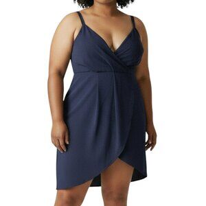 Dress the Population Women's Owen Plunge Neck Faux Wrap A-line Dress, 3X, NWT